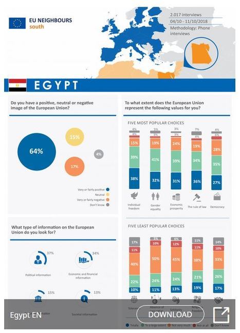 Opinion Poll 2018 - Egypt (factsheet) - EU Neighbours | Espace Méditerranéen : géopolitique, coopération... | Scoop.it