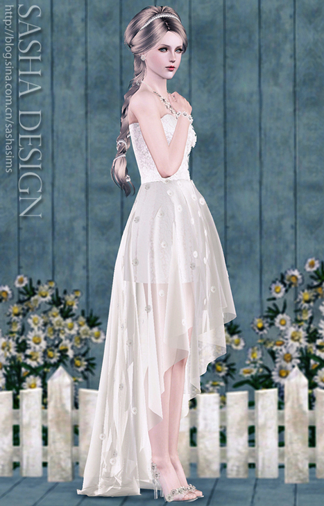 Très belle tenue de mariée avec bijous et chaussures | Les Sims | Scoop.it