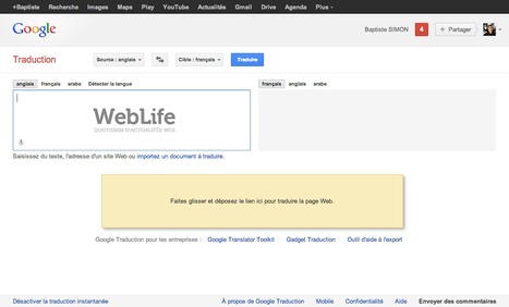 Google Traduction : Traduire un site internet par glisser-déposer | Time to Learn | Scoop.it