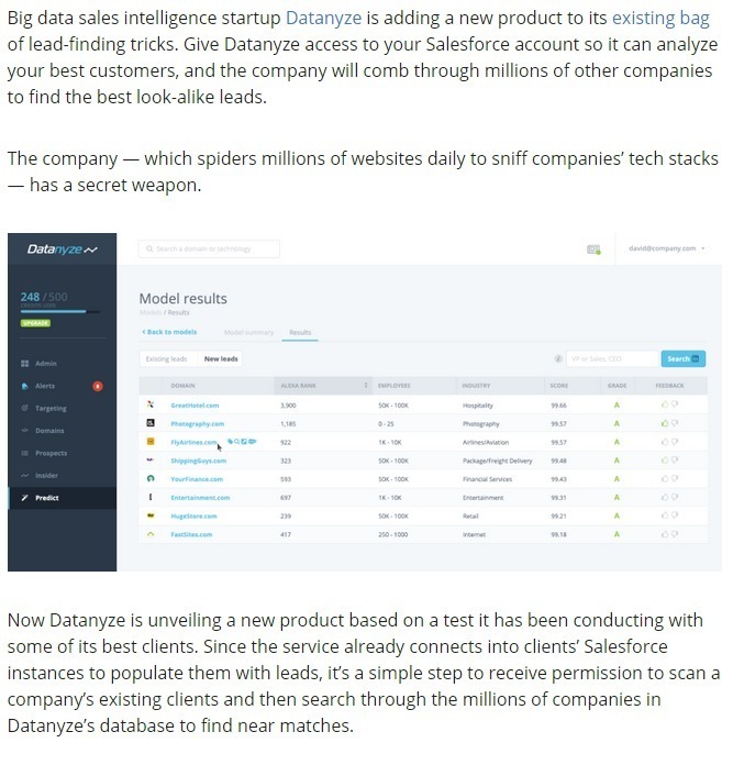 Datanyze: Give Us Your Salesforce, We’ll ...