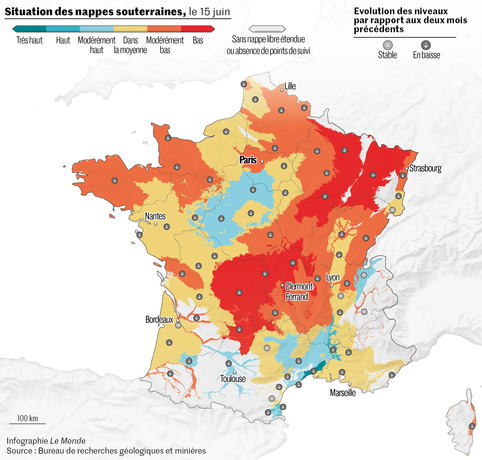 Manque d&rsquo;eau et chaleur&nbsp;: la France sur la trajectoire d&rsquo;une forte s&eacute;cheresse estivale | Veille territoriale AURH | Scoop.it