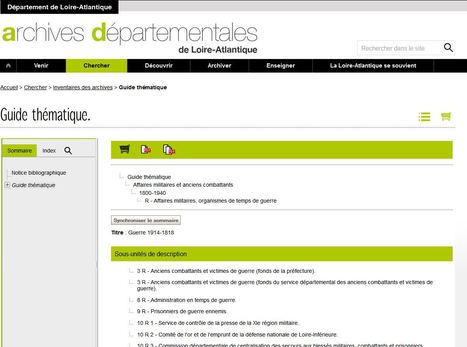 Les inventaires des archives de la Grande Guerre en (première) ligne            [ Archives départementales de Loire-Atlantique] | Histoire 2 guerres | Scoop.it