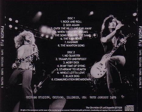 Led Zeppelin / Finger Flu 1975 Chicago Tapes Volume 2 / 2CD | Virology News | Scoop.it