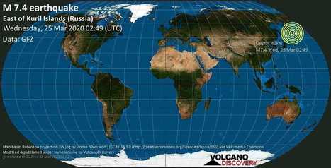 Major mag. 7.4 earthquake - East of Kuril Islands (Russia) on Wednesday, 25 March 2020 - information : 102 experience reports / VolcanoDiscovery | GTAV AC:G Y8 - Landforms and landscapes | Scoop.it