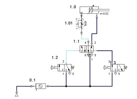 Circuito neumático con válvula reguladora unidireccional | tecno4 | Scoop.it