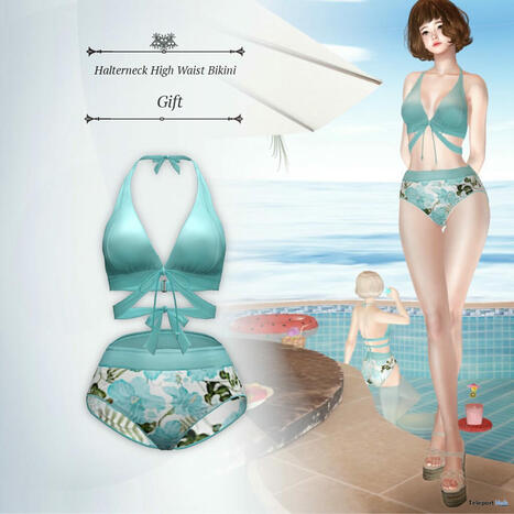 Halterneck High Waist Bikini June 2024 Group Gift by S@BBiA | Teleport Hub - Second Life Freebies | Second Life Freebies | Scoop.it