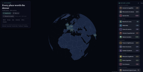 Every Place Worth the Detour, on One World Map | Digital Delights - Digital Tribes | Scoop.it