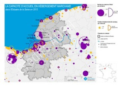 Tweet from @aurh_officiel - [carte] Capacité d'accueil en hébergement marchand dans l'#Estuaire de la #Seine  #tourisme | Veille territoriale AURH | Scoop.it