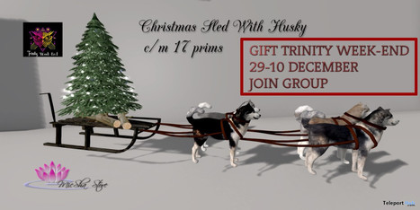 Christmas Sled With Husky Trinity Weekend Event December 2023 Group Gift by MICSHA | Teleport Hub - Second Life Freebies | Second Life Freebies | Scoop.it