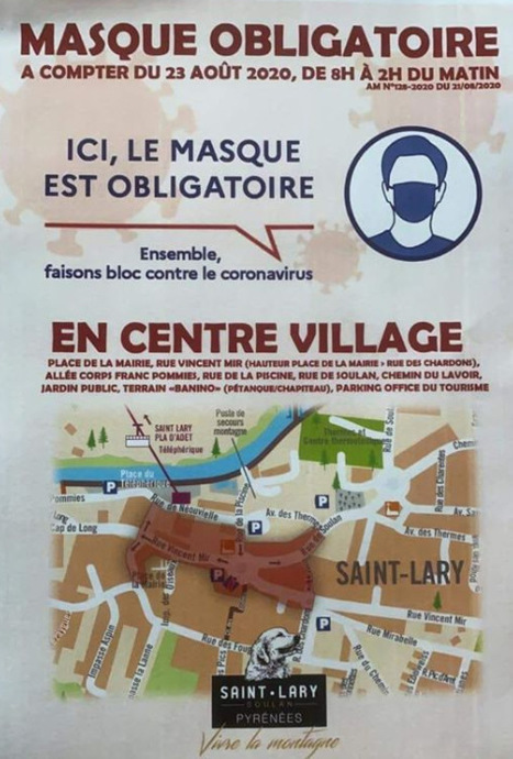 Masque obligatoire à compter du 23 août dans le centre de Saint-Lary Soulan | Vallées d'Aure & Louron - Pyrénées | Scoop.it