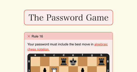 The Password Game | ware[z]house v.2.1 | Scoop.it