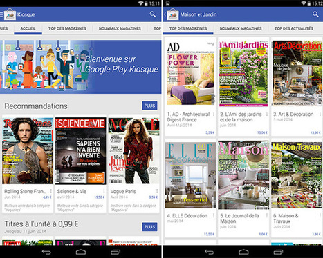Les journaux et les magazines font leur entrée sur Google Play Kiosque | elodiedasilva | Scoop.it