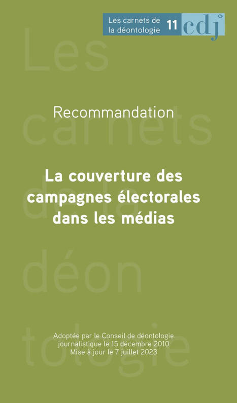 En Belgique, mise à jour de la recommandation sur la couverture des campagnes électorales dans les médias – CDJ | Journalisme & déontologie | Scoop.it