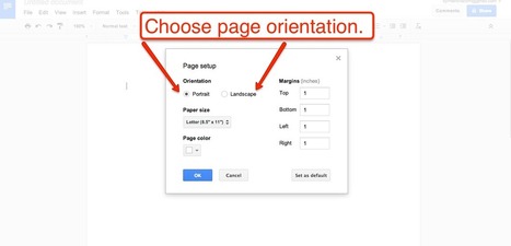 Quick Tip from Richard Byrne: How to Create Google Documents With a Landscape Orientation | Moodle and Web 2.0 | Scoop.it