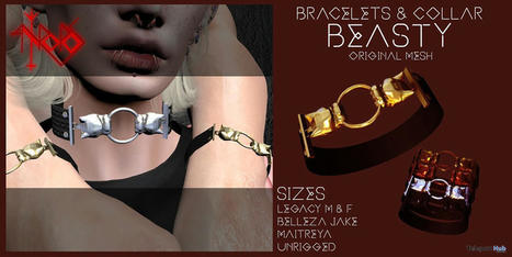 Beasty Collar & Bracelets November 2022 Gift by ANTROPOS | Teleport Hub - Second Life Freebies | Second Life Freebies | Scoop.it