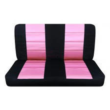 Cute Pink and Black Bench Seat Covers