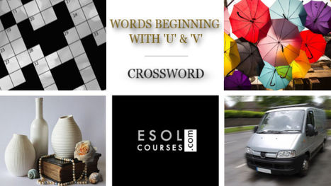Easy ESL Crossword  - English Words Beginning With U and V | English Word Power | Scoop.it