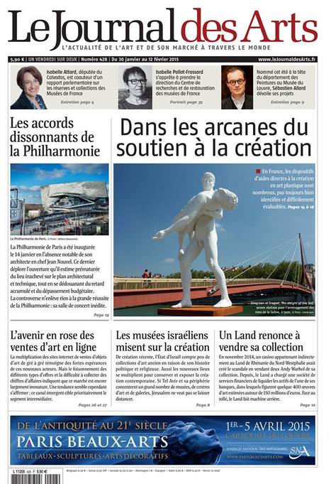 Paris Beaux-Arts s'annonce à la Une du Journal des Arts | Paris Beaux-Arts | Scoop.it