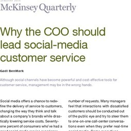 Social - 'COO should own'.  (B2C context) McKinsey  Jan 2014 | Best Story Wins | Scoop.it