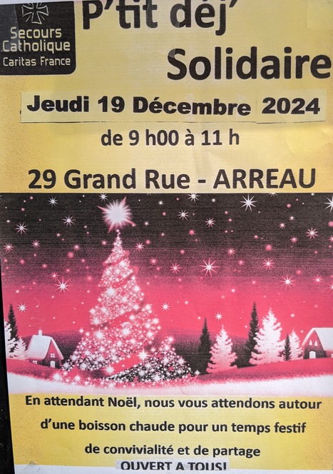 P'tit dej' solidaire au Secours Catholique d'Arreau le 19 décembre | Vallées d'Aure & Louron - Pyrénées | Scoop.it