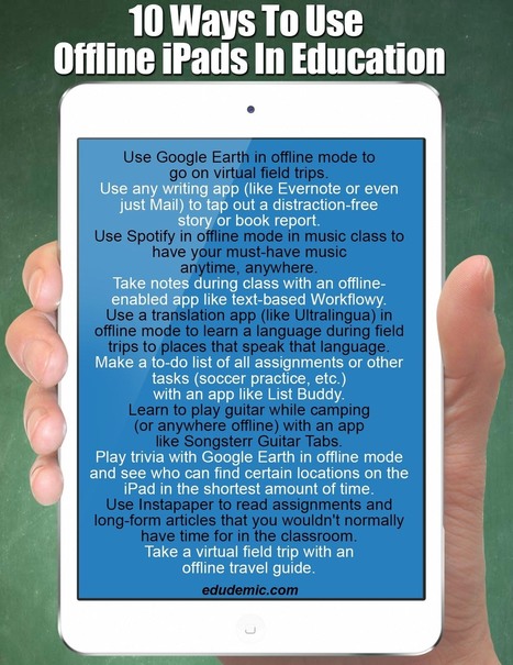 10 Great Tips on Using iPad Offline ~ Educational Technology and Mobile Learning | Strictly pedagogical | Scoop.it