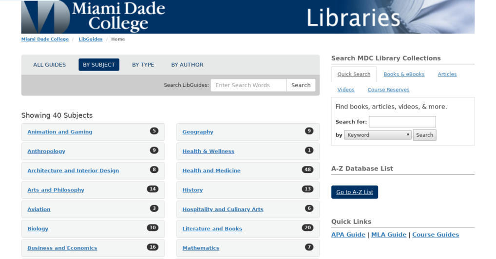 Home - LibGuides At Miami Dade College Learning...