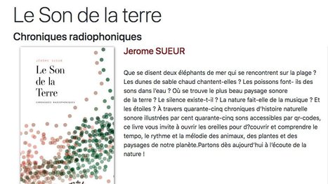 Jérôme Sueur : Le Son de la terre - Chroniques radiophoniques de la Terre au Carré sur France Inter | Variétés entomologiques | Scoop.it