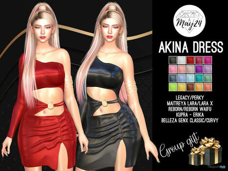 Akina Dress Fatpack May 2024 Group Gift by May24 | Teleport Hub - Second Life Freebies | Second Life Freebies | Scoop.it