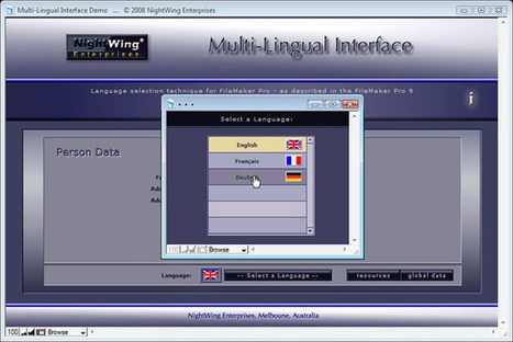 Multi-Lingual Interface demo for FileMaker Pro | NightWing Enterprises | Learning Claris FileMaker | Scoop.it