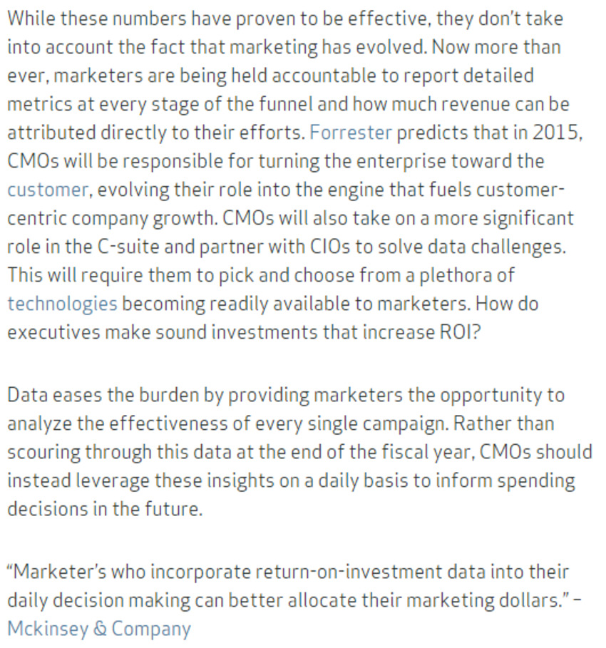 How CMOs Are Using Data to Build Their 2015 Budgets - Radius | The MarTech Digest | Scoop.it