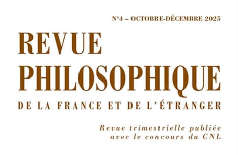 Revue philosophique de la France et de l'Etranger n° 4, octobre-décembre 2025 : Jan Patočka | Les Livres de Philosophie | Scoop.it
