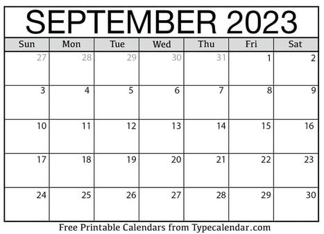 Free Printable September 2023 Calendars - Download | Printable Calendars 2023 | Scoop.it
