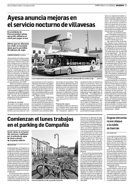 2019-08-24 DNav p.023 Ayesa anuncia mejoras en el servicio nocturno de villavesas | Ordenación del Territorio | Scoop.it