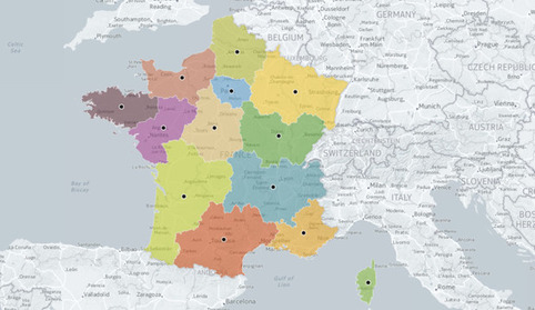 L’IGN a trouvé le centre géographique des 13 nouvelles régions | Veille territoriale AURH | Scoop.it