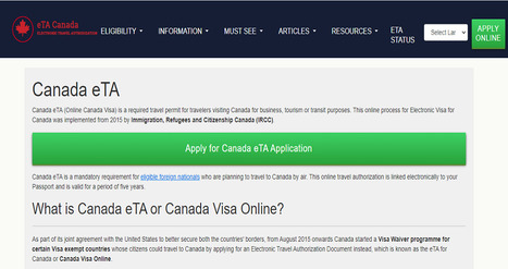 CANADA Rapid and Fast Canadian Electronic Visa Online — 在线加拿大签证申请 | SEO | Scoop.it