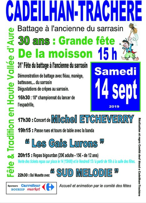 Fête de la moisson à Cadeilhan-Trachère le 14 septembre | Vallées d'Aure & Louron - Pyrénées | Scoop.it
