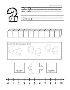 Je peux compter - Fiche de Maths - Number  Sense Worksheets | Primary French Immersion Education | Scoop.it