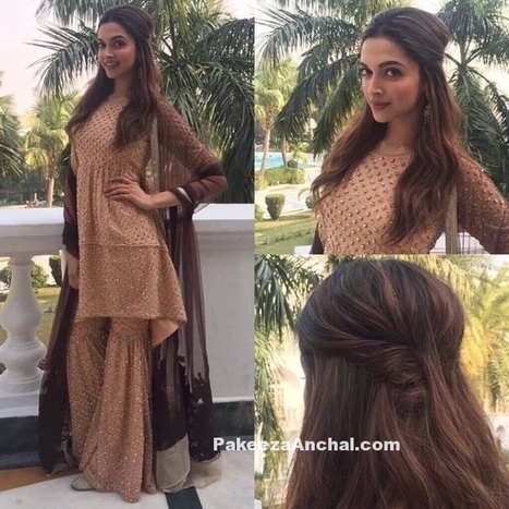 Deepika Padukone in Royal shimmer Gharara Outfit promoting Bajirao Mastani | Indian Fashion Updates | Scoop.it