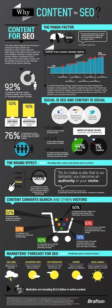 The Importance of Content for SEO in Google's Post-Panda World [infographic] | Content Marketing & Content Strategy | Scoop.it