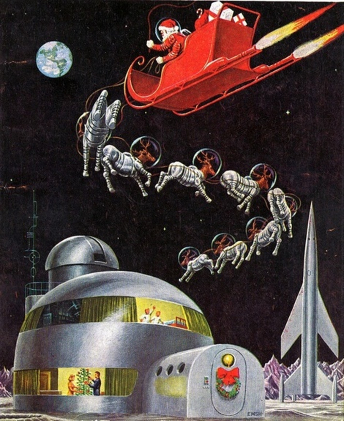 Mid-century mod, spaceage, x-mas illustration | Kitsch | Scoop.it