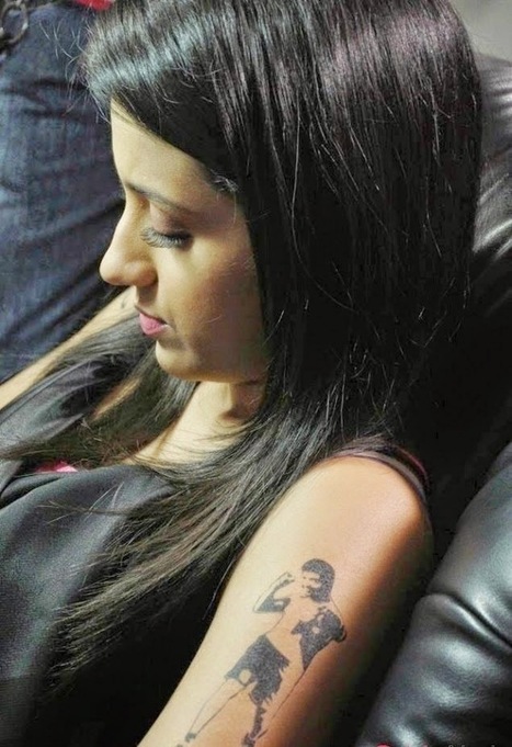 Trisha Krishnan Personal Body Tattoos leaked photos for movie Bhooloham, Actress, Tollywood, Western Dresses | Indian Fashion Updates | Scoop.it