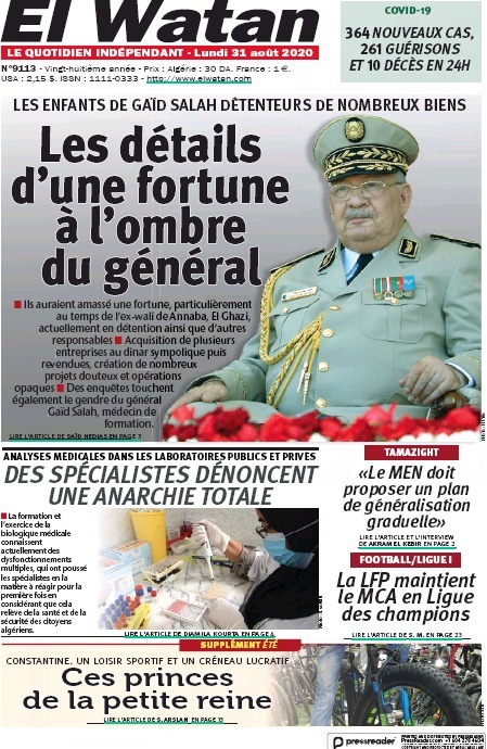 Algérie: un journal sanctionné pour une enquête sur les enfants de l'ex-chef de l'armée | DocPresseESJ | Scoop.it