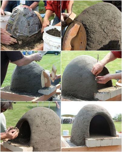 build wood fired earth oven, concrete masonry, diy, outdoor living, woodworking projects | Outdoor Kitchen | Scoop.it