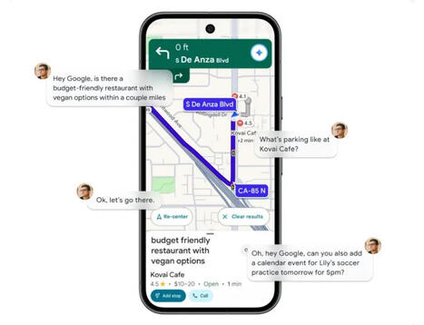 Gemini cambia la navegación en Google Maps con una experiencia manos libres completamente conversacional | Santiago Sanz Lastra | Scoop.it