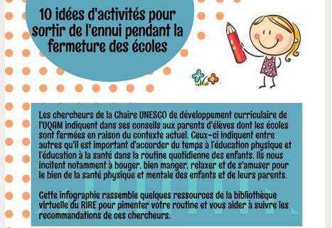 10 idées d'activités pour sortir de l'ennui pendant la fermeture des écoles | APPRENDRE À L'ÈRE NUMÉRIQUE | Scoop.it