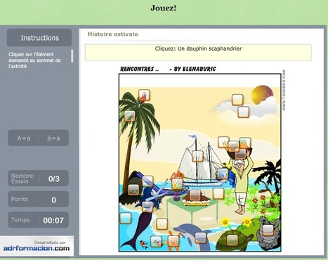 JeuxFle: Une histoire estivale. Jeu en ligne (placement sur image) et jeu des différences | FLE enfants | Scoop.it