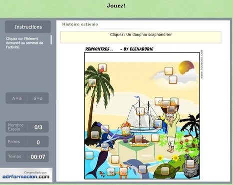 JeuxFle: Une histoire estivale. Jeu en ligne (placement sur image) et jeu des différences | TICE et langues | Scoop.it