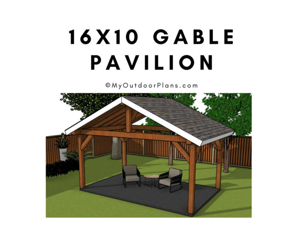 16x10 Gable Pavilion Plans | Garden Plans | Scoop.it