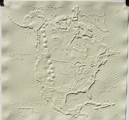 Map of North America from the Tactile Atlas | Fantastic Maps | Scoop.it