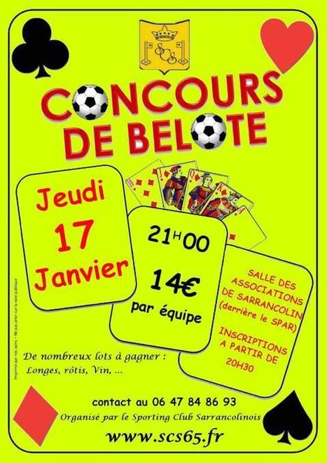 Concours de belote organisé par le Sporting Club Sarrancolinois le 17 janvier | Vallées d'Aure & Louron - Pyrénées | Scoop.it